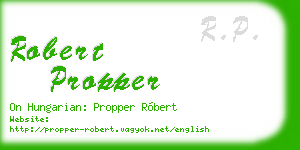 robert propper business card